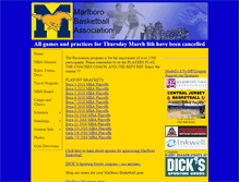Tablet Screenshot of marlborobasketball.com